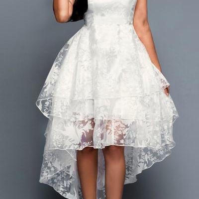 Western-style Sleeveless Cotton Organza Vest Dress
