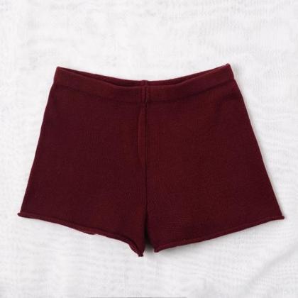 Pure Color High Waist Sexy Slim Shorts