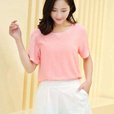 Pure Color High Waist Casual Loose Shorts