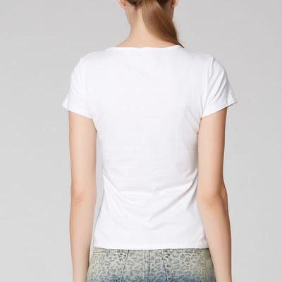 Print Flower Scoop Short Sleeves Regular T-shirt