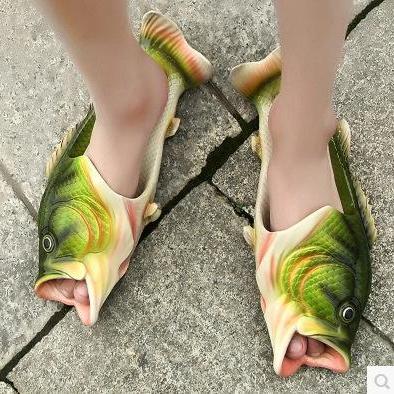 Unique Fish Shape Peep Toe Slippers Sandals