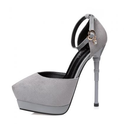 Pointed Toe High Heel Pumps With Slender Ankle..
