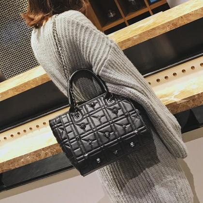 Classic Quilted Lining Chain Women Satchel