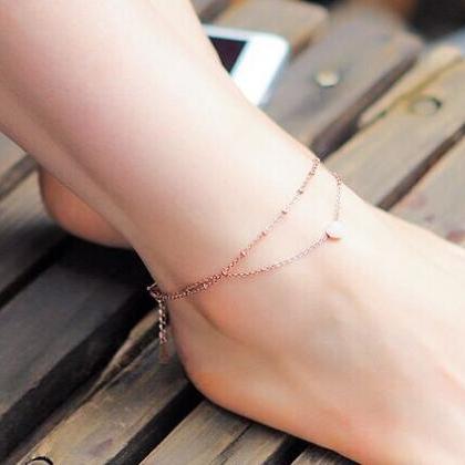 Fashion Double Love Beach Anklets