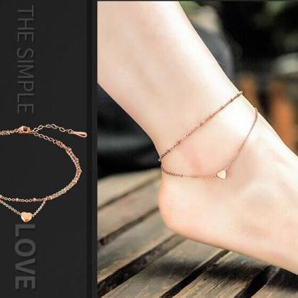 Fashion Double Love Beach Anklets