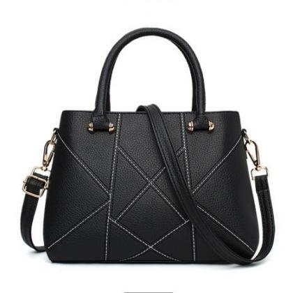 Ladylike Geometric Pattern Women Pu Handbag