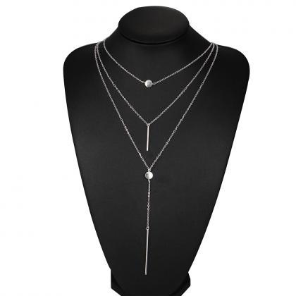 Fashion Crystal Dots Multilayer Necklace