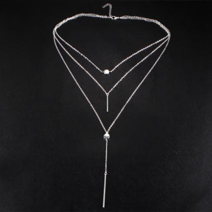 Fashion Crystal Dots Multilayer Necklace