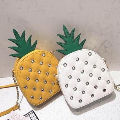 Fashion Rivet Pineapple Shape Crossbody Bag