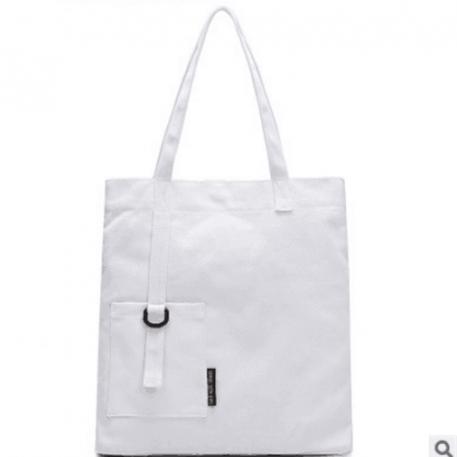 Canvas Tote Bag Featuring Attached ..