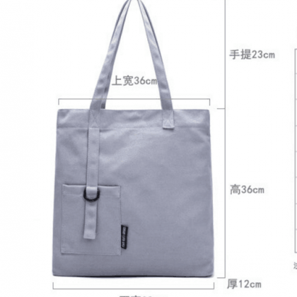 Canvas Tote Bag Featuring Attached ..
