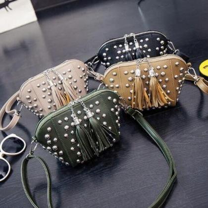 Rivet Shell Type Mini Crossbody Bag on Luulla
