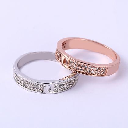 Fashion Gold-plated Copper Lovers Ring