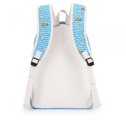 Fresh Style Seabed Printing Pattern Backpack