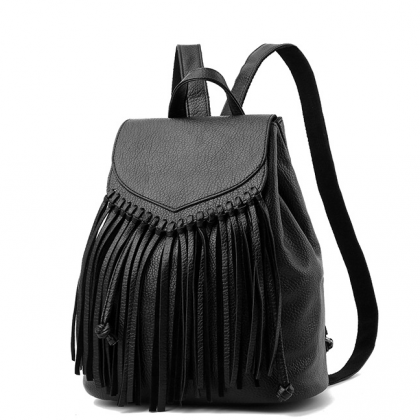 Versatile Tassel Design Women Backpack