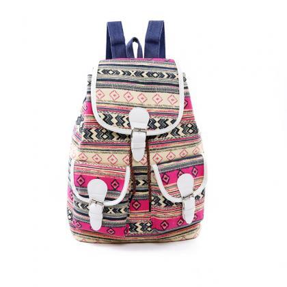 National Style Printing Canvas Backpack
