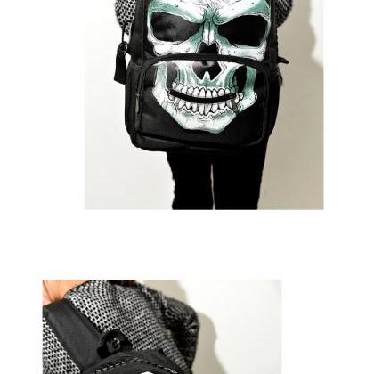 Distinctive Skull Design Fluorescence Backpack