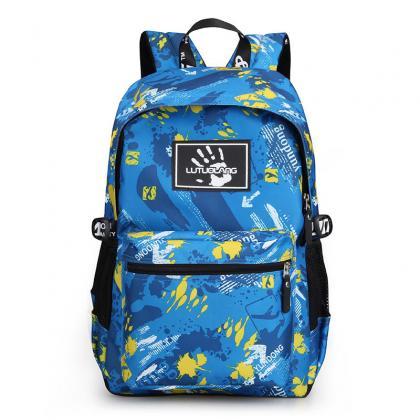 Large-capacity Colorful Printing Sports Backpack