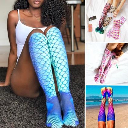 The Little Mermaid Pattern Render Stockings