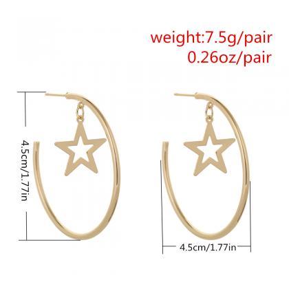 Exaggerated Geometric Star Earrings