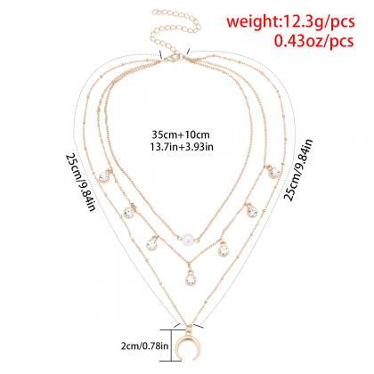 Alloy Set Auger Multi-layered Fringed Clavicle..