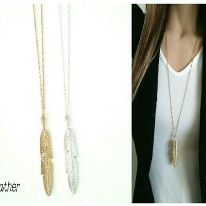 Bohemian Feathered Tassel Necklace