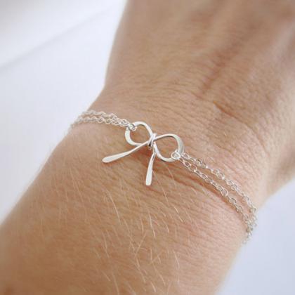 Simple Bowknot Double Bracelet