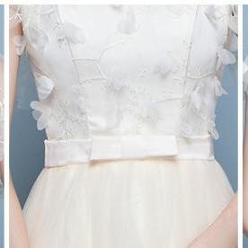 Transparent Short Sleeves Flowers Tulle Empire..
