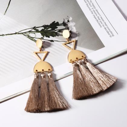 Exaggerated Personality Long Hand-made Tassel..