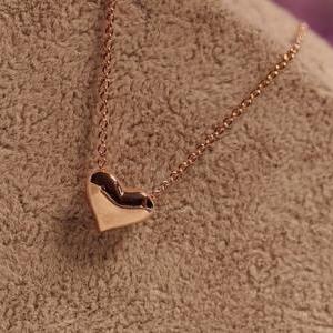 Sweet Heart Pendant Golden Necklace