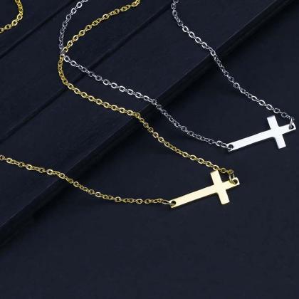Fashion Cross Pendant Necklace For Women Men..