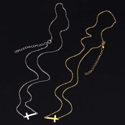 Fashion Cross Pendant Necklace For Women Men..