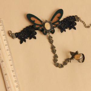Butterfly Embellished Lace Strand Bracelet With..