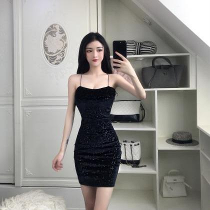 Sexy Blackless Mini Bodycon Dress