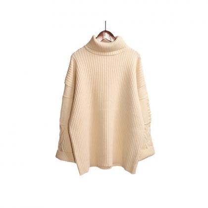 Loose High Collar Thickened Sweater