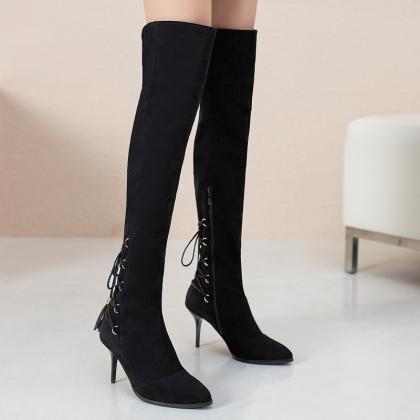 Over The Knee Tassel Boots
