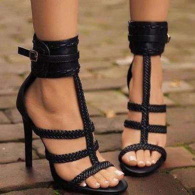 Woven Open Toe Roman Sandals