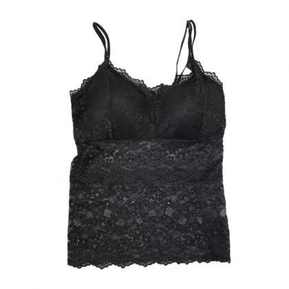 Thin Heavy Industry Lace V Neckline Vest With No..