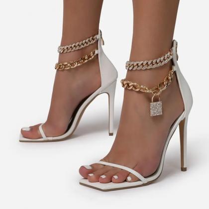 Summer Women's Sandals With One Line..