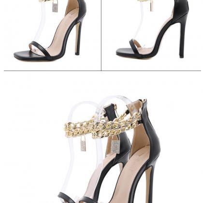 Summer Women's Sandals With One Line..