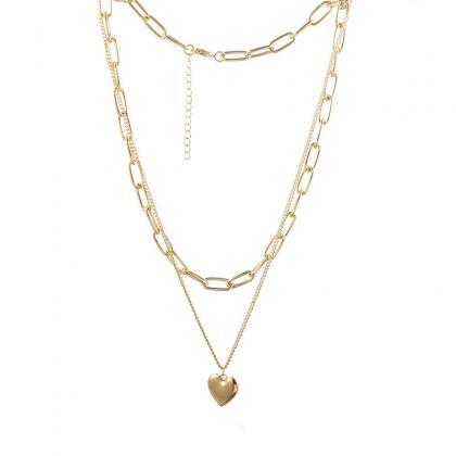 Double Layered Love Sweater Necklace..