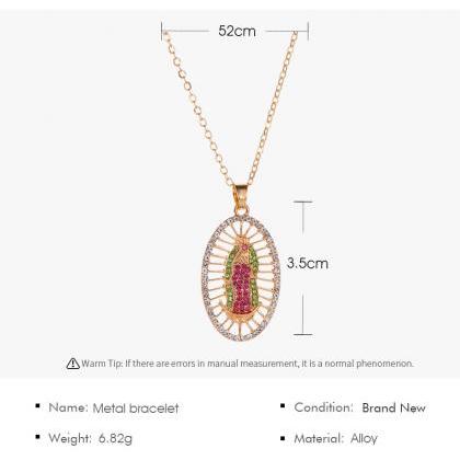 Fashion Diamond Studded Jesus Necklace..