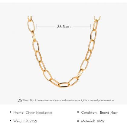 Golden Punk Style Short Simple Clavicle Chain