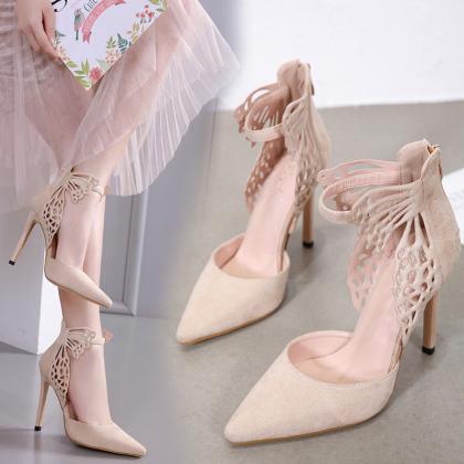 Apricot Fashion Pointed Butterfly Wings..