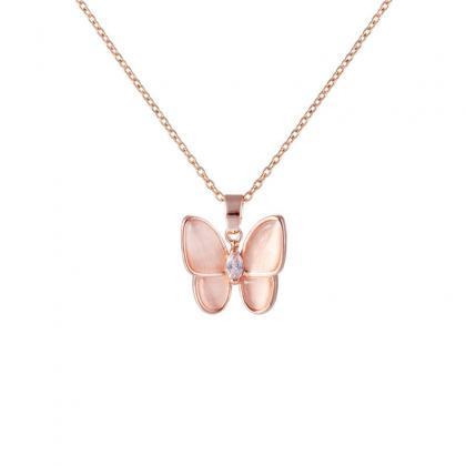 Opal Butterfly Clavicle Chain