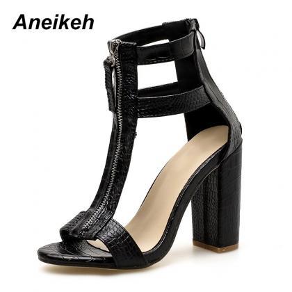 High Heels Sexy Black Shoes Open Toe Fashion..