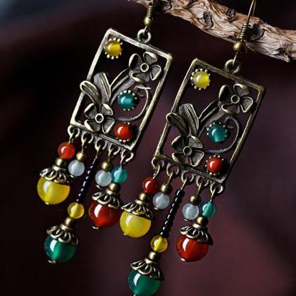 Vintage Colorful Geometric Beads Ea..