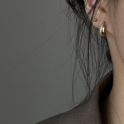 Simple Normcore Rhinestone Earrings Accessories