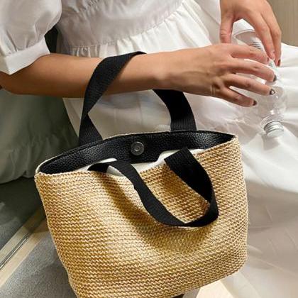 Simple Casual Vacation Weave Bag