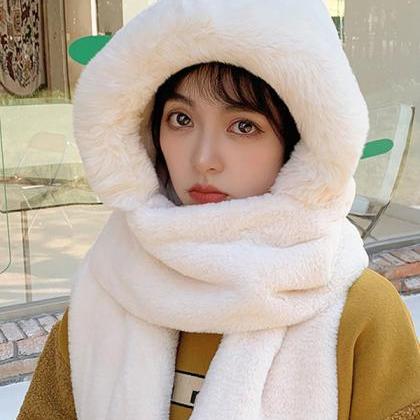 Beige Cute Casual Faux Fur Keep Warm..